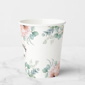 Zachte Pastel Bloemen 90ste Verjaardag Viering Papieren Bekers (Links)