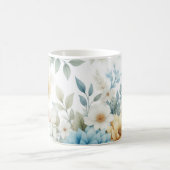 Zachte pastel Bloemen Blauw Dahlia Mok (Center)