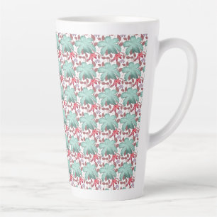 Zachte Pastel Bloemmotief Elegante bloem Latte Mok