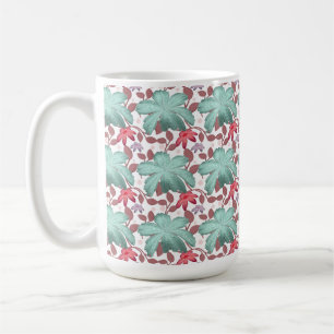 Zachte Pastel Bloemmotief   Elegante bloemen  Koffiemok