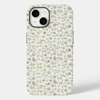 Zachte Pastel Bloemmotief Mooie Hoes voor Telefoon