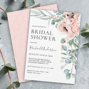 Zachte Pastel Boho Waterverf Floral Vrijgezellenfe Kaart