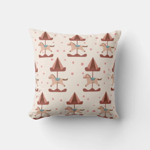 Zachte Pastel Draaimolen Worpillow voor Baby Meisj Kussen
