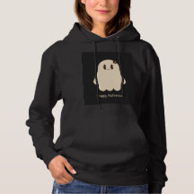 Zachte Pastel Geest Prettig Halloween Zwarte Hoodi