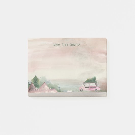 Zachte pastel kerstscène krijgen van een boom post-it® notes (Voorkant)