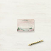 Zachte pastel kerstscène krijgen van een boom post-it® notes (Op bureau)