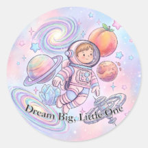 Zachte Pastel Kleurige Astronaut Sticker - Dromeri