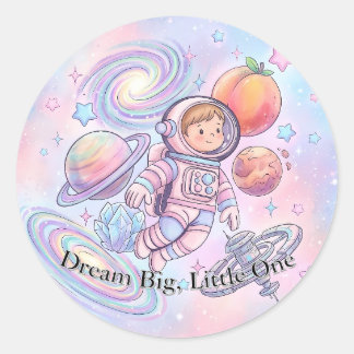 Zachte Pastel Kleurige Astronaut Sticker - Dromeri