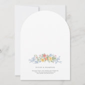 Zachte pastel  lente Bloemboog Chic bruiloft Kaart (Achterkant)