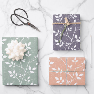 Zachte Pastel Minimalistische Botanische Takken Inpakpapier Vel