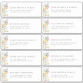 Zachte Pastel Ornate Lente Tuin Gast Naam Adres Sticker (Voorkant)