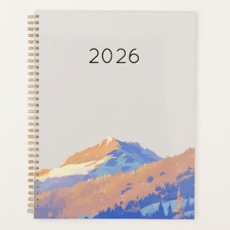 Zachte Pastel Paarse Minimalistische Berg Planner