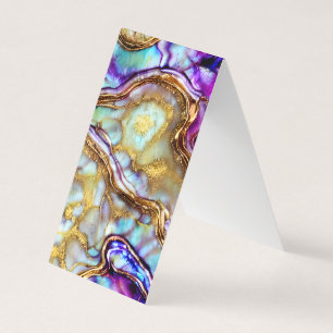 Zachte Pastel Paua Shell Kleur Vloeibare Alcohol I Visitekaartjes