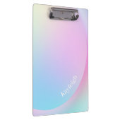 Zachte Pastel Regenboog Gradiënt Vorm Klembord (Rechts)