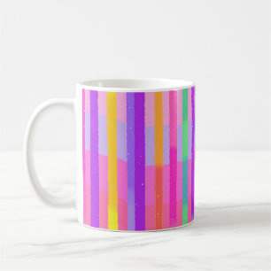 Zachte Pastel Regenboog Strepen Koffiemok