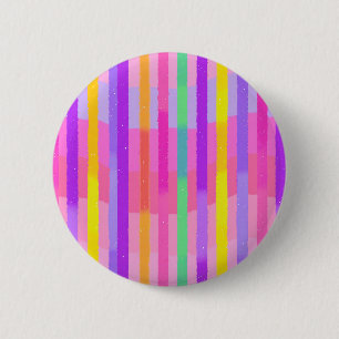 Zachte Pastel Regenboog Strepen Ronde Button 5,7 Cm