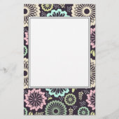 Zachte pastel roze en blauwgroen bloem  BotanicaL Briefpapier (Voorkant)