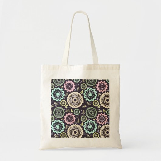 Zachte pastel roze en blauwgroen bloem BotanicaL Tote Bag (Voorkant)