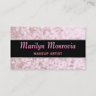 Zachte Pastel Roze Glitter Visitekaartje