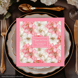 Zachte Pastel Roze Gouden Servetten Delicate Aange