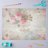 Zachte pastel roze rozen ephemera  chic tissuepapier (Craft)