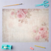 Zachte pastel roze rozen ephemera  chic tissuepapier (Craft)