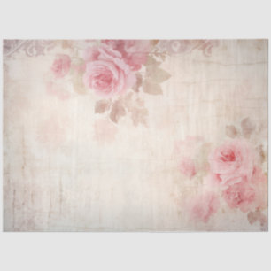 Zachte pastel roze rozen ephemera  chic tissuepapier