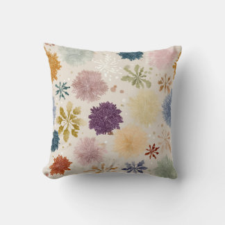 Zachte Pastel Sneeuwvlok Bloem Kussen – Warm B