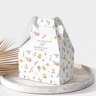 Zachte Pastel Spring Garden Floral Wedding Bedankdoosjes