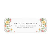 Zachte Pastel  Spring Garden Floral Wedding Etiket (Voorkant)