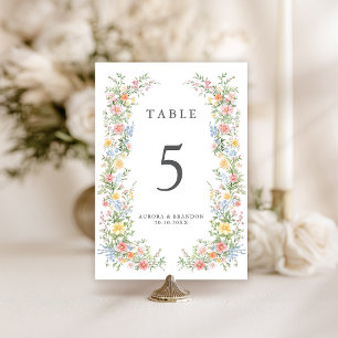 Zachte Pastel  Spring Garden Floral Wedding Kaart