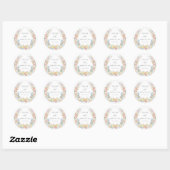 Zachte Pastel  Spring Garden Floral Wedding Ronde Sticker (Vel)