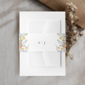 Zachte Pastel Spring Garden Floral Wedding Uitnodigingen Wikkel