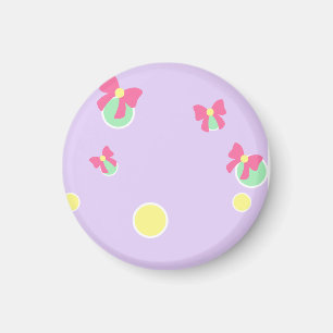 zachte pastel stippen en strikken magneet