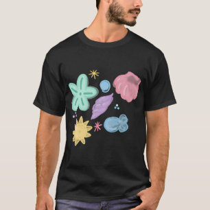 Zachte Pastel Strand Schelpen Illustratie T-shirt