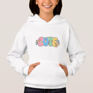 Zachte Pastel Typografie Kids Hoodie