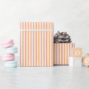 Zachte Pastel Verticale Strepen Elegante Cadeau Cadeaupapier