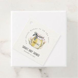 Zachte Pastel Waterverf Honingpot Baby Shower Bedankjes Labels