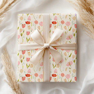 Zachte Pastel Waterverf Tulp Cadeaupapier