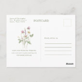 Zachte Pastel Wilde Bloemen Kalender Bewaar de da Briefkaart (Achterkant)