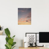 Zachte Pastel Zonsondergang Wolk Kunst Poster Foto (Thuiskantoor)