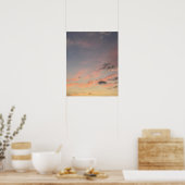 Zachte Pastel Zonsondergang Wolk Kunst Poster Foto (Keuken)