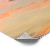 Zachte Pastel Zonsondergang Wolk Kunst Poster Foto (Hoek)