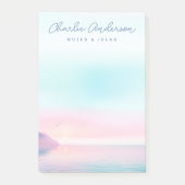 Zachte pastel zonsopgang met vogels scriptnaam post-it® notes (Voorkant)