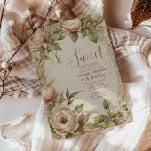 Zachte pastelbloem Waterverf Sweet 16 Kaart