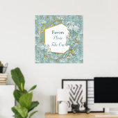 Zachte pastelijns van Sage Green Poster (Thuiskantoor)