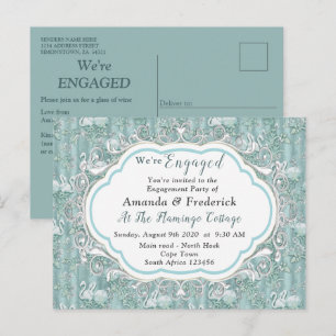 Zachte pastelijns van Sage Green Uitnodiging Briefkaart