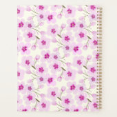 Zachte pastelkersenbloesem bloemen planner (Achterkant)