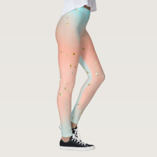 Zachte pastelkleur All-Over-Print Leggings