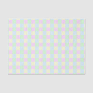 Zachte Pastelkleurige Vierkanten Patroon Tissuepapier